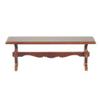 Melody Jane Dolls Houses Dollhouse Walnut Trestle Bench Long JBM Miniature Dining Room Furniture 1:12 view 1
