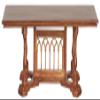 Melody Jane Dolls Houses Dollhouse Trestle Table Jacobean JBM Miniature Walnut Dining Room Furniture 1:12 view 1