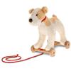 Egmont Toys Eliot Wooden Pull Dog  Montessori Toy for 1 Year Old, Plush Dog Pull Along Set on Wheels, Toddler Pull Puppy, Wooden Soft Plush for Boys and Girls, Educational Baby Drag Along Gift view 1