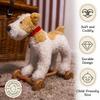 Egmont Toys Eliot Wooden Pull Dog  Montessori Toy for 1 Year Old, Plush Dog Pull Along Set on Wheels, Toddler Pull Puppy, Wooden Soft Plush for Boys and Girls, Educational Baby Drag Along Gift view 2
