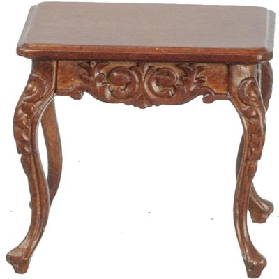 Melody Jane Dolls Houses Dollhouse Victorian Side Table Walnut JBM Living Room Furniture 1:12 Scale