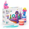 HEY CLAY Set - Colourful Modeling Air Dry Clay Kit for Kids 15 cans and Sculpting Tools with Fun Interactive Instructions App - Children 3+ (Monsters) view 1