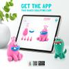 HEY CLAY Set - Colourful Modeling Air Dry Clay Kit for Kids 15 cans and Sculpting Tools with Fun Interactive Instructions App - Children 3+ (Monsters) view 4