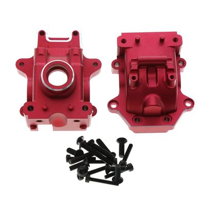 Alloy Front/Rear Bulkhead Diff Gearbox 9529 for 1/8 Traxxas Sledge 4WD Monster Truck 95076-4 Upgarde Parts (Red)