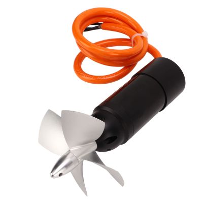 Folanda Underwater Thruster, Aluminium Alloy High Thrust RC Boat Underwater Motor Thruster, 48V 4000RPM 3 Blades Propeller for RC Bait Boat, Submarine Accessories, Water Electric Equipment