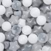 TRENDPLAY Star Ball Pit Balls for Toddlers - 100 Count Star Balls Different Shapes, Non-Toxic Plastic Balls for Safe Play, Boys Girls Festival Party Decoration, Gray+ Clear view 1