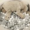 TRENDPLAY Star Ball Pit Balls for Toddlers - 100 Count Star Balls Different Shapes, Non-Toxic Plastic Balls for Safe Play, Boys Girls Festival Party Decoration, Gray+ Clear view 3