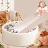 TRENDPLAY Star Ball Pit Balls for Toddlers - 100 Count Star Balls Different Shapes, Non-Toxic Plastic Balls for Safe Play, Boys Girls Festival Party Decoration, Gray+ Clear view 4