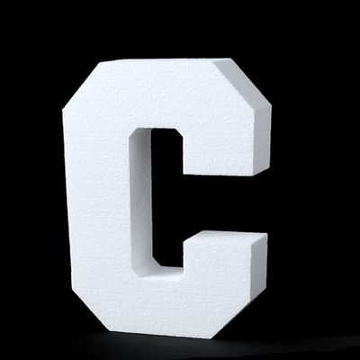 6'' H Free Standing 2'' Thick EPS Foam Letters Bottom Stable Wind Resistant for Party Signs and Games (Letter C)