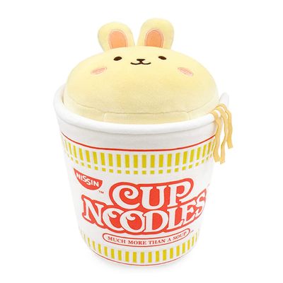 Anirollz Stuffed Animal Plush Toy - Official Nissin Cup Noodle Roll Blanket Outfitz Doll |Soft, Squishy, Warm, Cute, Comfort, Safe| Pillow with Bunny - Birthday Decorations Gift 9" Bunniroll