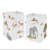 Sweet Jojo Designs Jungle Animals Foldable Fabric Storage Cube Bins Boxes Organizer Toys Kids Baby Set of 2 Dark Hunter Green Yellow Grey Black White Wildlife Safari Elephant Giraffe Monkey Leopard view 3