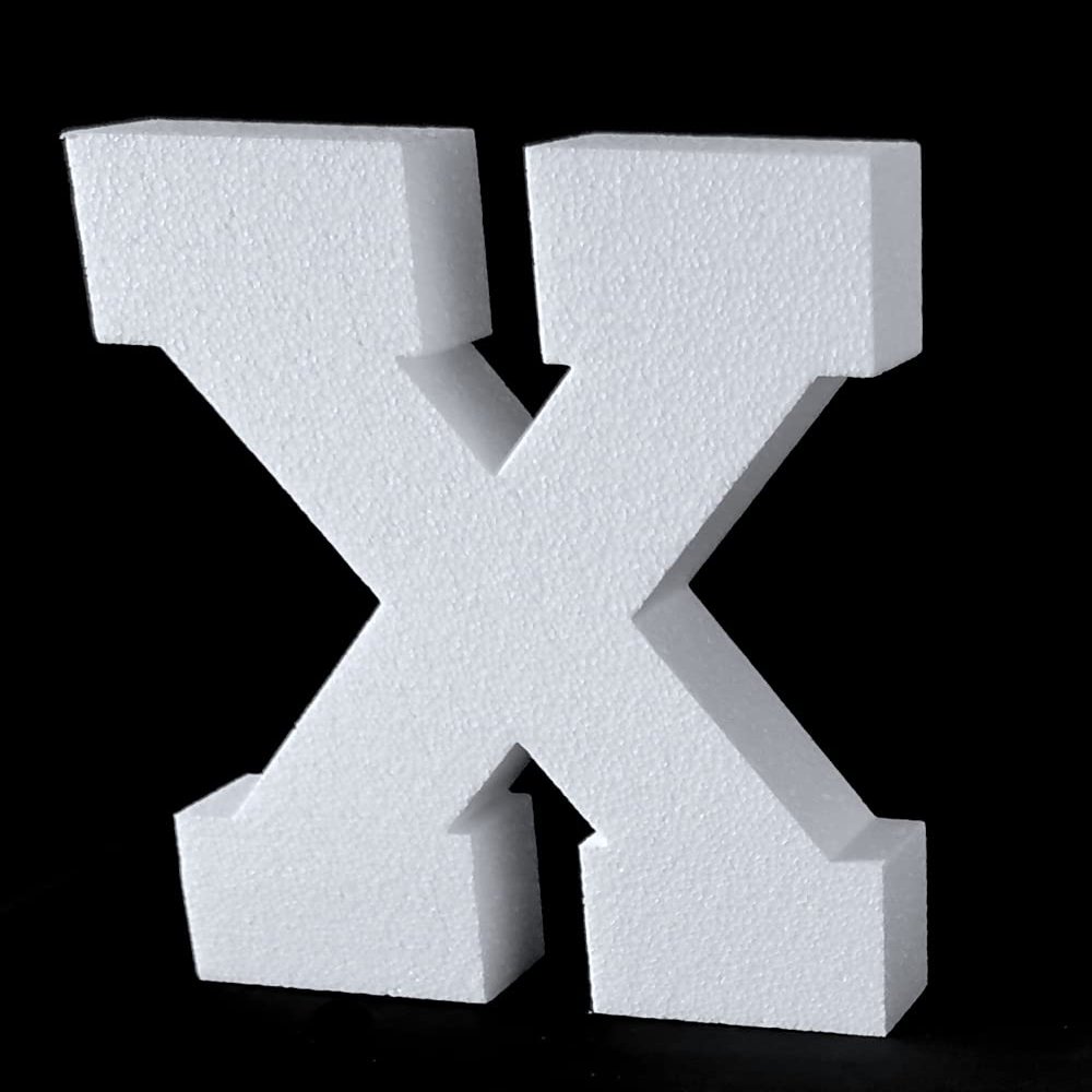 12"H Free Standing 2" Thick EPS Foam Letters Bottom Stable Wind Resistant for Party Signs and Games (Letter X)
