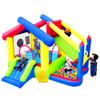 WELLFUNTIME Inflatable Bounce House with Slide, Jumping Castle with Blower and Ball Pool, Basketball Game, Dart Target Game view 1