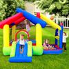 WELLFUNTIME Inflatable Bounce House with Slide, Jumping Castle with Blower and Ball Pool, Basketball Game, Dart Target Game view 3