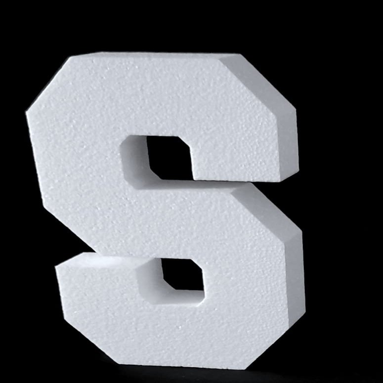 12"H Free Standing 2" Thick EPS Foam Letters Bottom Stable Wind Resistant for Party Signs and Games (Letter S)