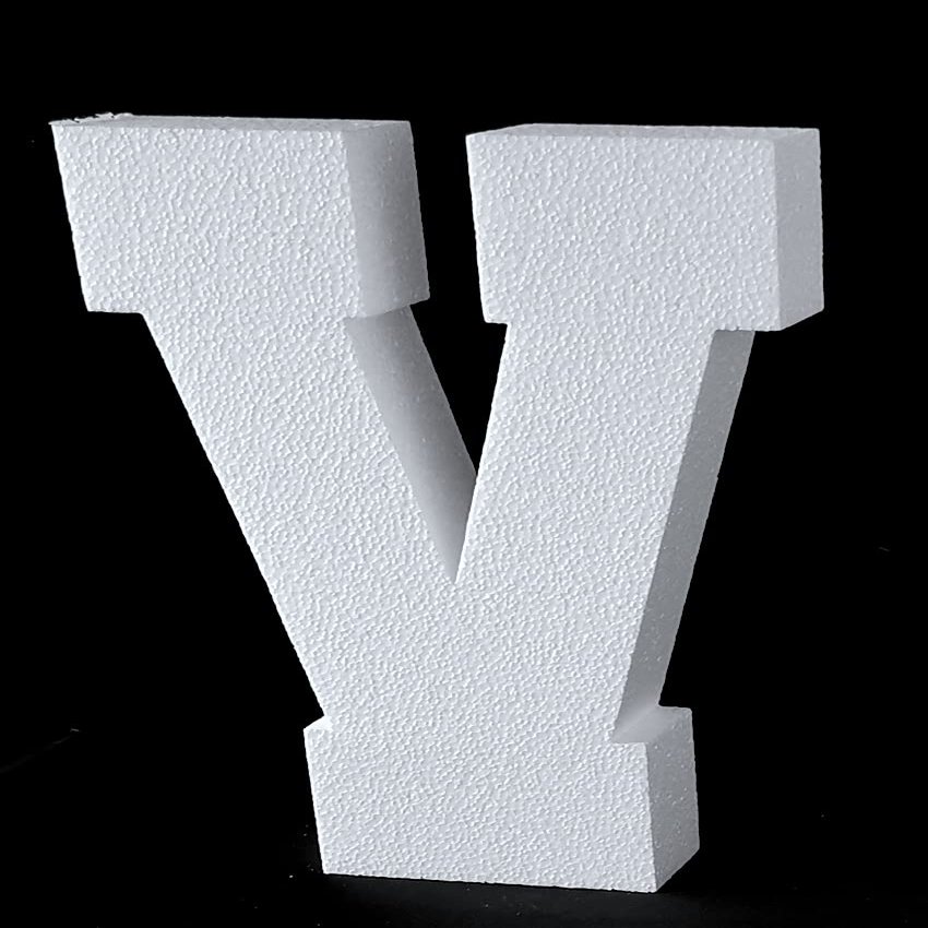 12"H Free Standing 2" Thick EPS Foam Letters Bottom Stable Wind Resistant for Party Signs and Games (Letter V)
