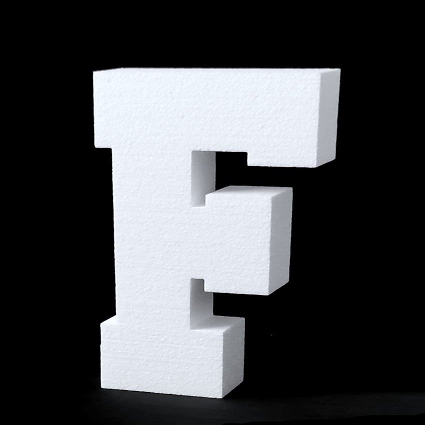 23'' H Free Standing 2'' Thick EPS Foam Letters Bottom Stable Wind Resistant for Party Signs and Games (Letter F)