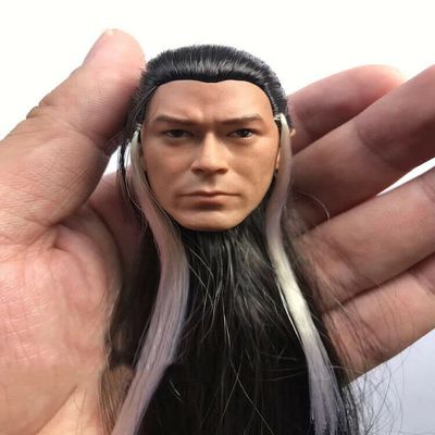 1/6 Scale Male Head Sculpt, Chinese Ancient Male Head Carved for 12inch Soldier Action Figure Doll (A)