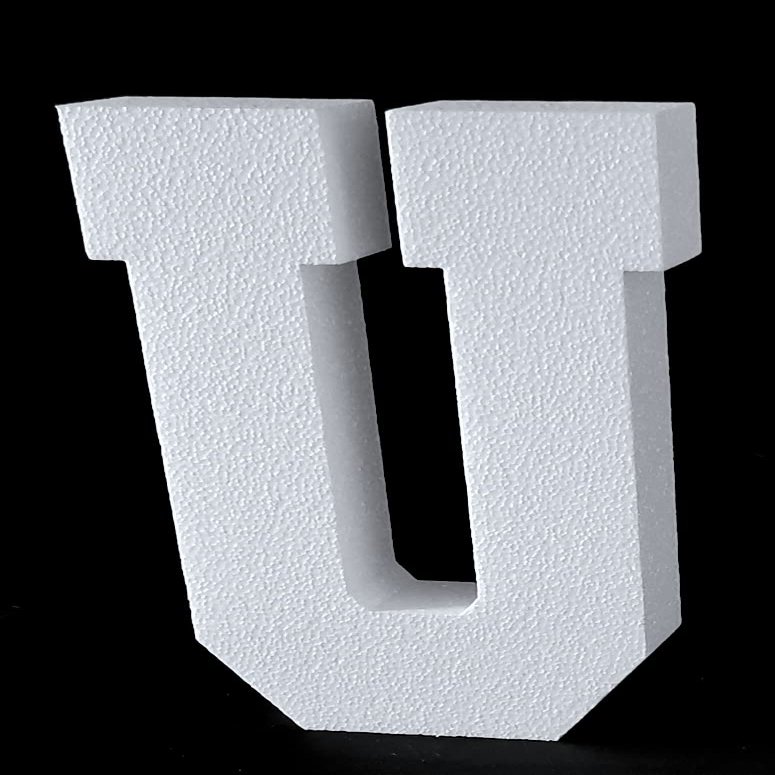 23'' H Free Standing 2'' Thick EPS Foam Letters Bottom Stable Wind Resistant for Party Signs and Games (Letter U)