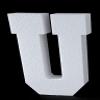 6'' H Free Standing 2'' Thick EPS Foam Letters Bottom Stable Wind Resistant for Party Signs and Games (Letter U) view 1