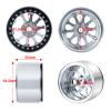 4pcs 2.2" Beadlock Wheel Rims Hubs, 1/10 RC Wheel Rims for Axial Wraith AX90018 90048 RC Car Upgrade Parts(Silver & Black) view 2