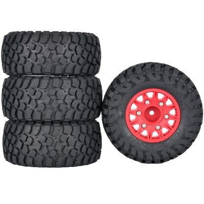 1/10 Short Card Remote Control Model car wear-Resistant Grip tire with Wheel hub Replaceable Adapter 12/14/17MM (red)