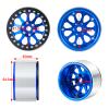 4pcs 2.2" Beadlock Wheel Rims Hubs, 1/10 RC Wheel Rims for Axial Wraith AX90018 90048 RC Car Upgrade Parts(Blue & Black) view 2