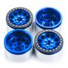 2.2inch Metal Beadlock Wheel Rims 4pcs 35mm Width Wheel Hubs for Axial Wraith 90048 90018 RR10 1: 10 RC Crawler Car(Blue & Black) view 1