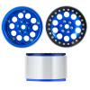 2.2inch Metal Beadlock Wheel Rims 4pcs 35mm Width Wheel Hubs for Axial Wraith 90048 90018 RR10 1: 10 RC Crawler Car(Blue & Black) view 3