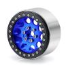 2.2inch Metal Beadlock Wheel Rims 4pcs 35mm Width Wheel Hubs for Axial Wraith 90048 90018 RR10 1: 10 RC Crawler Car(Blue & Black) view 4
