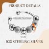 Yinkin 30 Pcs Anxiety Fidget Ring for Women Stainless Steel Adjustable Fidget Spinner Ring with Beads for Men Adults Stress Relief(Silver) view 2