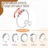 Yinkin 30 Pcs Anxiety Fidget Ring for Women Stainless Steel Adjustable Fidget Spinner Ring with Beads for Men Adults Stress Relief(Silver) view 3