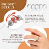 Yinkin 30 Pcs Anxiety Fidget Ring for Women Stainless Steel Adjustable Fidget Spinner Ring with Beads for Men Adults Stress Relief(Silver) view 4