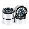 2.2inch Metal Beadlock Wheel Rims 4pcs 35mm Width Wheel Hubs for Axial Wraith 90048 90018 RR10 1: 10 RC Crawler Car(Silver & Black) view 1