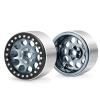 2.2inch Metal Beadlock Wheel Rims 4pcs 35mm Width Wheel Hubs for Axial Wraith 90048 90018 RR10 1: 10 RC Crawler Car(Silver & Black) view 3
