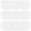 Seematn 10 Pcs Baby Muslin Bibs for Unisex Girls & Boys Drool Bibs Bandana Ruffle Soft Cotton for Newborn Infants Toddlers(White) view 1