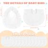 Seematn 10 Pcs Baby Muslin Bibs for Unisex Girls & Boys Drool Bibs Bandana Ruffle Soft Cotton for Newborn Infants Toddlers(White) view 2