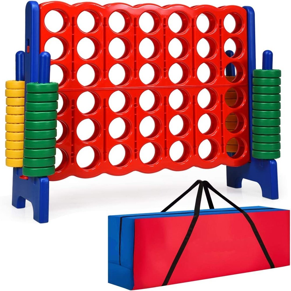 Costzon Giant 4-in-A-Row, Jumbo 4-to-Score Giant Games for Kids & Adults, Indoor Outdoor Party Family Connect Plastic Game, 4 Feet Wide by 3.5 Feet Tall with Carrying Bag