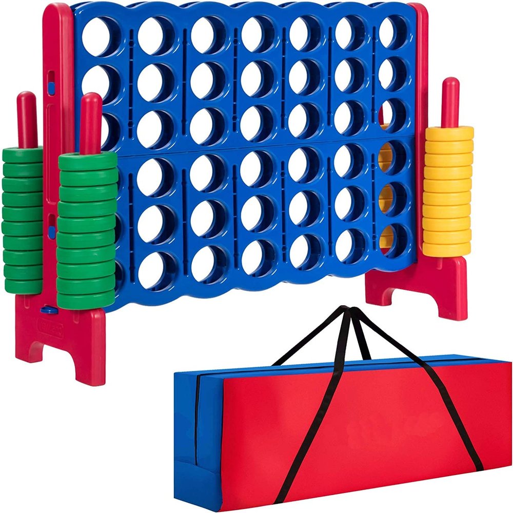 Costzon Giant 4-in-A-Row, Jumbo 4-to-Score Giant Games for Kids & Adults, Indoor Outdoor Party Family Connect Plastic Game, 4 Feet Wide by 3.5 Feet Tall with Carrying Bag