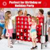 Costzon Giant 4-in-A-Row, Jumbo 4-to-Score Giant Games for Kids & Adults, Indoor Outdoor Party Family Connect Plastic Game, 4 Feet Wide by 3.5 Feet Tall with Carrying Bag view 3