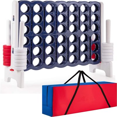 Costzon Giant 4-in-A-Row, Jumbo 4-to-Score Giant Games for Kids & Adults, Indoor Outdoor Party Family Connect Plastic Game, 4 Feet Wide by 3.5 Feet Tall with Carrying Bag