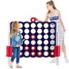 Costzon Giant 4-in-A-Row, Jumbo 4-to-Score Giant Games for Kids & Adults, Indoor Outdoor Party Family Connect Plastic Game, 4 Feet Wide by 3.5 Feet Tall with Carrying Bag view 2