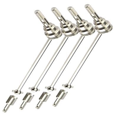 RCMYou Drive Shaft Axles Upgrades for 1/16 E-Revo/E-Revo VXL,Front Rear #45 Steel Driveshafts CVD Upgrades Parts Hop-up,Replace #7151X,4-Pack,Silver (More Powerful)