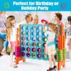 Costzon Giant 4-in-A-Row, Jumbo 4-to-Score Giant Games for Kids & Adults, Indoor Outdoor Party Family Connect Plastic Game, 4 Feet Wide by 3.5 Feet Tall with Carrying Bag view 2