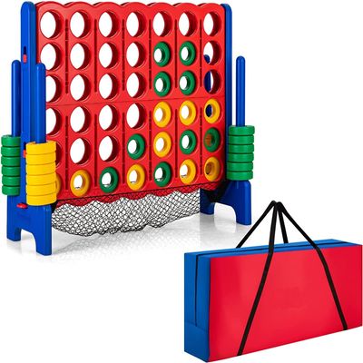 Costzon Giant 4-in-A-Row, Jumbo 4-to-Score Giant Games for Kids & Adults, Indoor Outdoor Party Family Connect Plastic Game, 4 Feet Wide by 3.5 Feet Tall w/42 Jumbo Rings & Quick-Release Slider