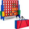 Costzon Giant 4-in-A-Row, Jumbo 4-to-Score Giant Games for Kids & Adults, Indoor Outdoor Party Family Connect Plastic Game, 4 Feet Wide by 3.5 Feet Tall w/42 Jumbo Rings & Quick-Release Slider view 1