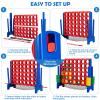 Costzon Giant 4-in-A-Row, Jumbo 4-to-Score Giant Games for Kids & Adults, Indoor Outdoor Party Family Connect Plastic Game, 4 Feet Wide by 3.5 Feet Tall w/42 Jumbo Rings & Quick-Release Slider view 2