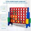 Costzon Giant 4-in-A-Row, Jumbo 4-to-Score Giant Games for Kids & Adults, Indoor Outdoor Party Family Connect Plastic Game, 4 Feet Wide by 3.5 Feet Tall w/42 Jumbo Rings & Quick-Release Slider view 3