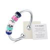 WOSCCOWT To My Daughter Fidget Ring for Anxiety, S925 Sterling Silver Enamel Fidget Spinner Rings, Anti Anxiety Spinning Rings for Women Birthday Christmas Gifts for Women (Blue) view 1