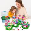Valentines Toys Gifts for 2 3 4 5 6 Years Old Toddler Girls Boys, 156 PCS Insect Flower Garden Building Educational STEM Learning Pretend Play Gardening Set, Birthday Gifts for Preschool Kids Age 2+ view 2